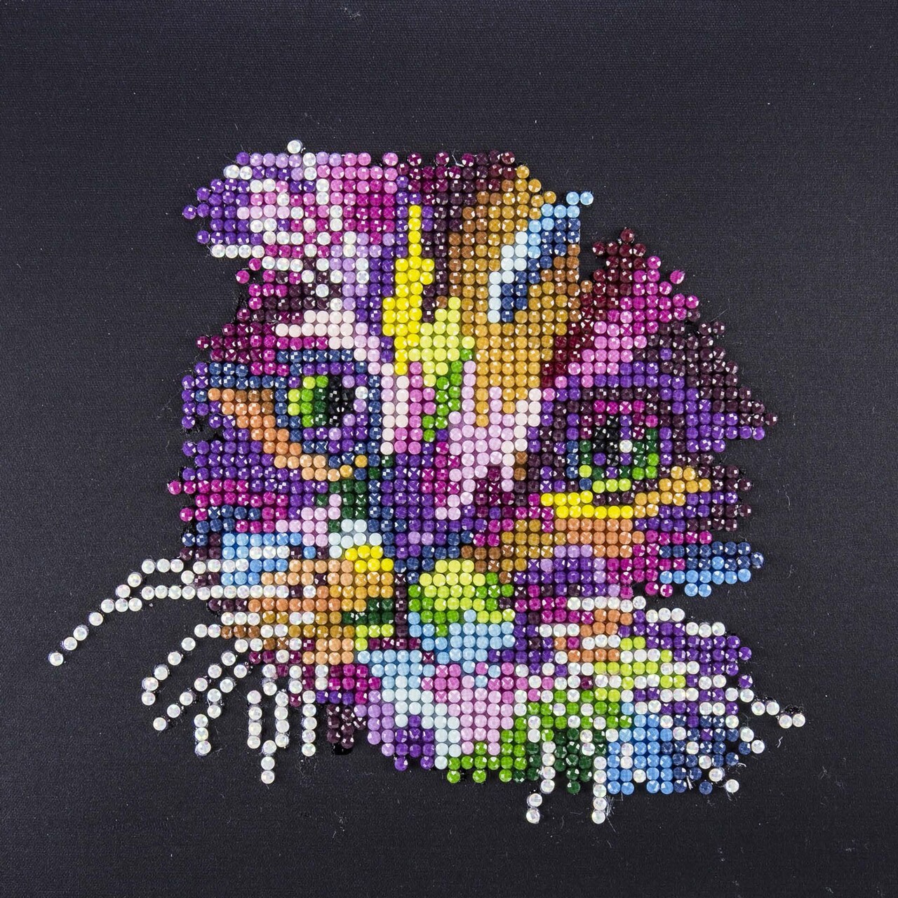 DIAMOND ART BY LEISURE ARTS Colorful Cat, 8"x8", Beginner Diamond Painting Kits for Adults, Diamond Art for Adults, Diamond Art Kit, Diamond Art Painting